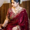 অরিজিনাল ইন্ডিয়ান জিমি চু সিল্ক পার্টি শাড়ি